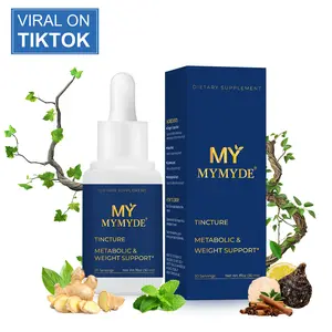 MYMYDE Metabolic Support Liquid Herbal Drops Antioxidant Rich Alcohol-Free Clinically Tested Certified Gluten-Free PETA Vegan Cruelty-Free Plant-Based Made in the USA Healthcare Vitamin Edible Supplement Fitness Dietary