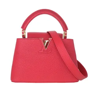 Pre-owned Louis Vuitton Taurillion Shoulder Bags Taurillon Capucines Mini Red