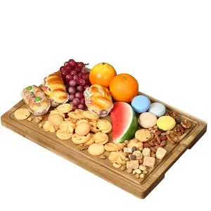 【GARVEE】Extra Large Cutting Board, 18x12 In Acacia Cutting Board for Kitchen, Large Butcher Block, Reversible Prep Boards, Countertop Charcuterie & Chopping Board for Chopping Meat, Vegetables, Fruit