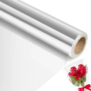 100 ftx34 in Extra Wide Clear Cellophane Wrap Roll | 2.5 Mil Thick  Transparent Plastic | Bouquet, Baskets, Gifts, Crafts, , Wrapping |  Grade (34" Fold into 17")