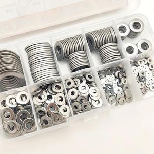 flat washer set with storage box, flat washers assortment kit for summer, assorted hardware lock washers kit, fender washers assortment set for factory repair