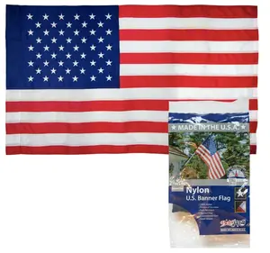 2.5x4 ft. Nylon American Betsy Ross Flag, Sewn Stripes, Embroidered Stars, Sleeved Banner for Home & Festive Party Backdrops