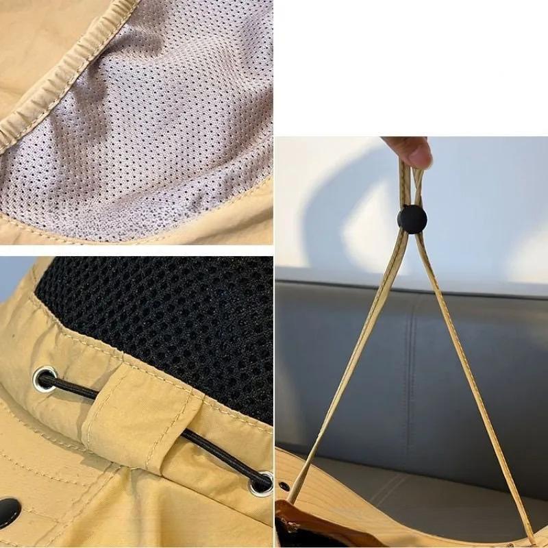 Fisherman's Hat, Summer Sun Protection Sun Hat, Men's Outdoor Hiking Hat, Fishing Hat, Face Covering and Neck Protection All-in-One Hat, Wide-brimmed Sun Hat