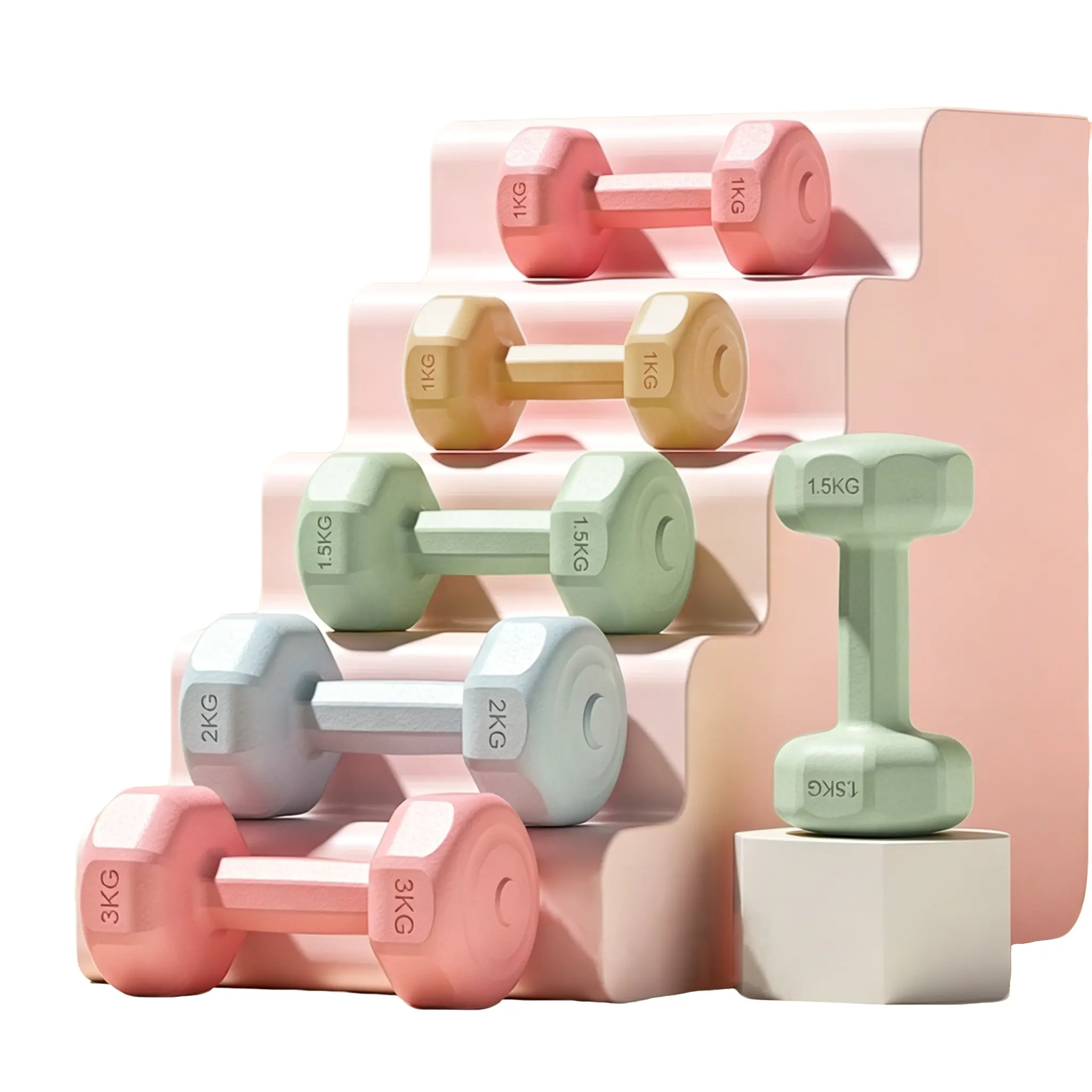 Women's Dumbbells Set, Choose Any 4 Colors, Ideal for Fitness Yoga, Arm Workout Equipment, Home Gym Equipment, Home Workout Gear, Strength Training Weights, Comfortable Design, for Daily Use