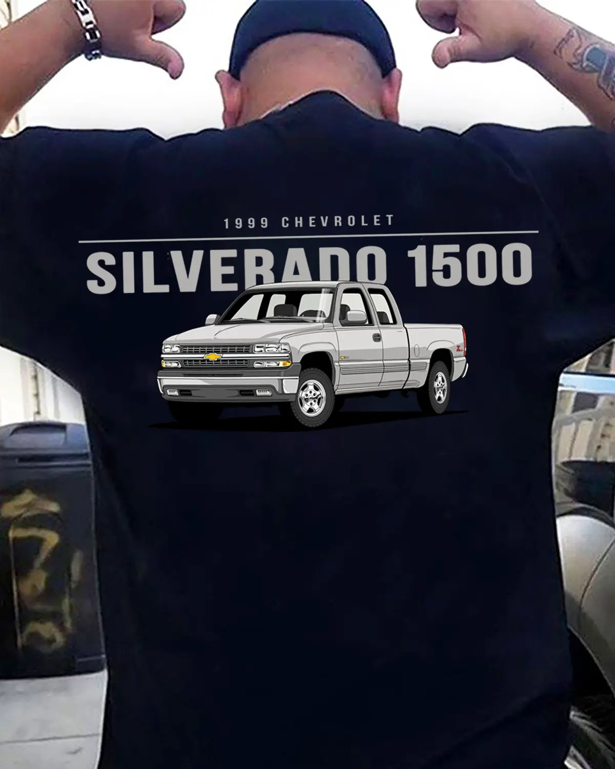 1999 Chevrolet Silverado 1500 T-shirt, Graphic Print Tee, Car Art Unisex Shirts