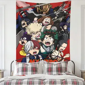 My Hero Academia Anime Rug, Sweet Cute Style, Perfect for Living Room Bedroom Dorm, Home Decor, Holiday Party Fashion Decoration, Tapestry Room Decor