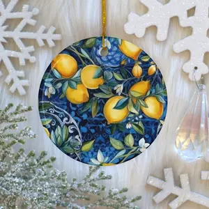 Amalfi Coast Lemon Festive Decor Ornament Fall Decor Tree Ornament Unique Halloween Holiday Gift For Family Friend  Bestie