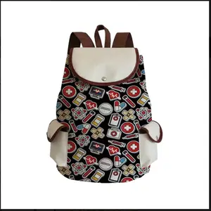 Nurses Healthcare Workers Medical Backpack Large Capacity Handmade Laptop Bags Waterproof Lightweight Nursing Accessories for Work Canvas