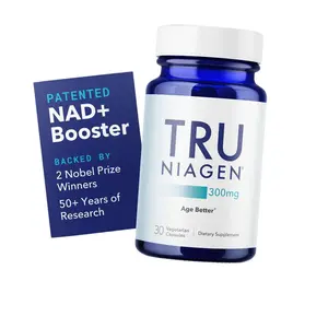 NAD+ Supplement 300 mg - Supports Cellular Energy, Brain & Muscle - Anti Aging & Cell Regeneration - 30 Servings - Healthcare Supplement - Vitamin Nutrition Vegetarian Capsules Age Better Nobel Prize Winners Dietary Edible Fitness Optimum Bathroom White