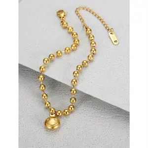 Bell Bracelet 1Pc Women's Sweet Stylish Stainless Steel Design Dynamic Style for Daily Wear Self Wearing Gift Matching Best Friends Birthday Gifts