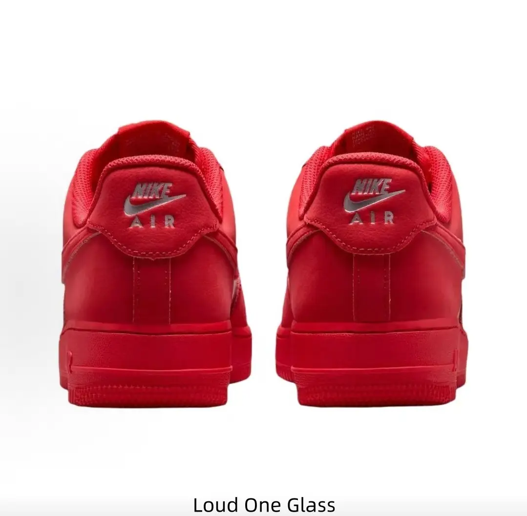 Full Red Glossy Leather Low Cut Skate Shoes Monotone Trendy All-Match Walking Kicks