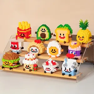 Food Design Building Blocks Toy, 1 Box Creative Blocks Building Toy, Educational Blocks Building Toy for Teenager & Adults