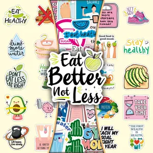 100sheets two sets of repetition healthy weight loss incentive copywriting cartoon hand-painted stickers Desktop storage box creative stickers