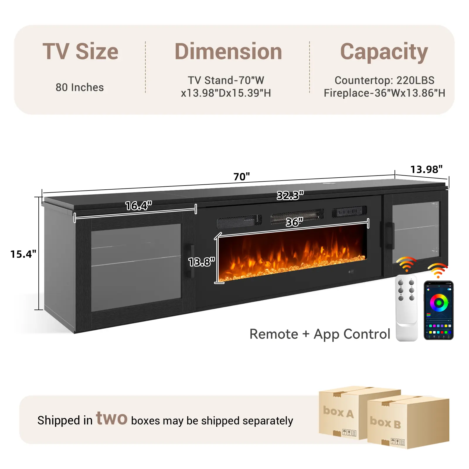 Black&black/Wifi /70"