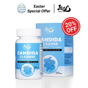 LeafStory Candida Balance For Women & Men, Oregano & Caprylic Acid Gut Health, Herbal Supplement Digestive & Intestinal Health Support, Flora Balance For Gut Health, 60 Capsules-S1