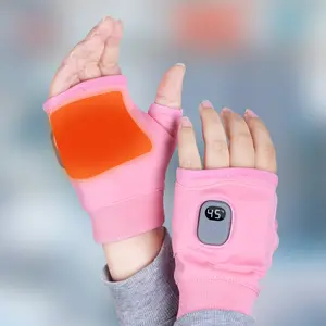 Rechargeable Heated Gloves, Electric Fingerless Glove, USB Hand Warmer, Winter Warm Laptop Gloves, Unisex Thermal Gloves, Touch Screen Gloves