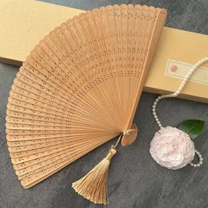 Elegant Hand-Folded Bamboo Fan for Summer, Portable Small Fans for Dance & Traditional Decor, Perfect Wedding Festival Gift
