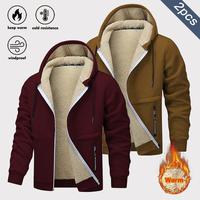 Red fleece + brown fleece