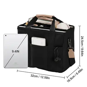 Heavyweight Canvas Multi-Pocket Utility Tote with Padded Strap| Large Capacity Organizer for Outdoor Camping, Bible Study & Daily Commute| Aesthetic Workwear Bag Fits Tablet & Gear