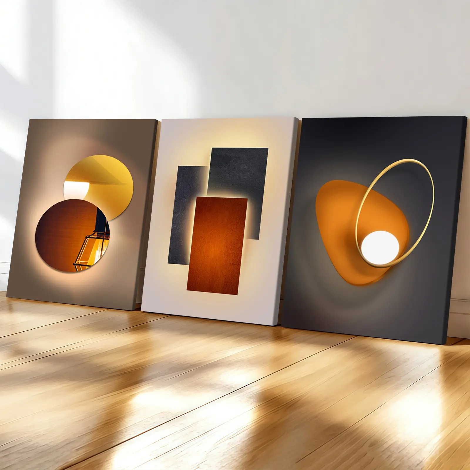 3-count wooden frame canvas, modern geometric abstract art poster, Contemporary Art, modern art living room wall decoration, fashionable family poster, suitable for bedrooms, offices, corridor art, Modern Abstract Design, Artistic