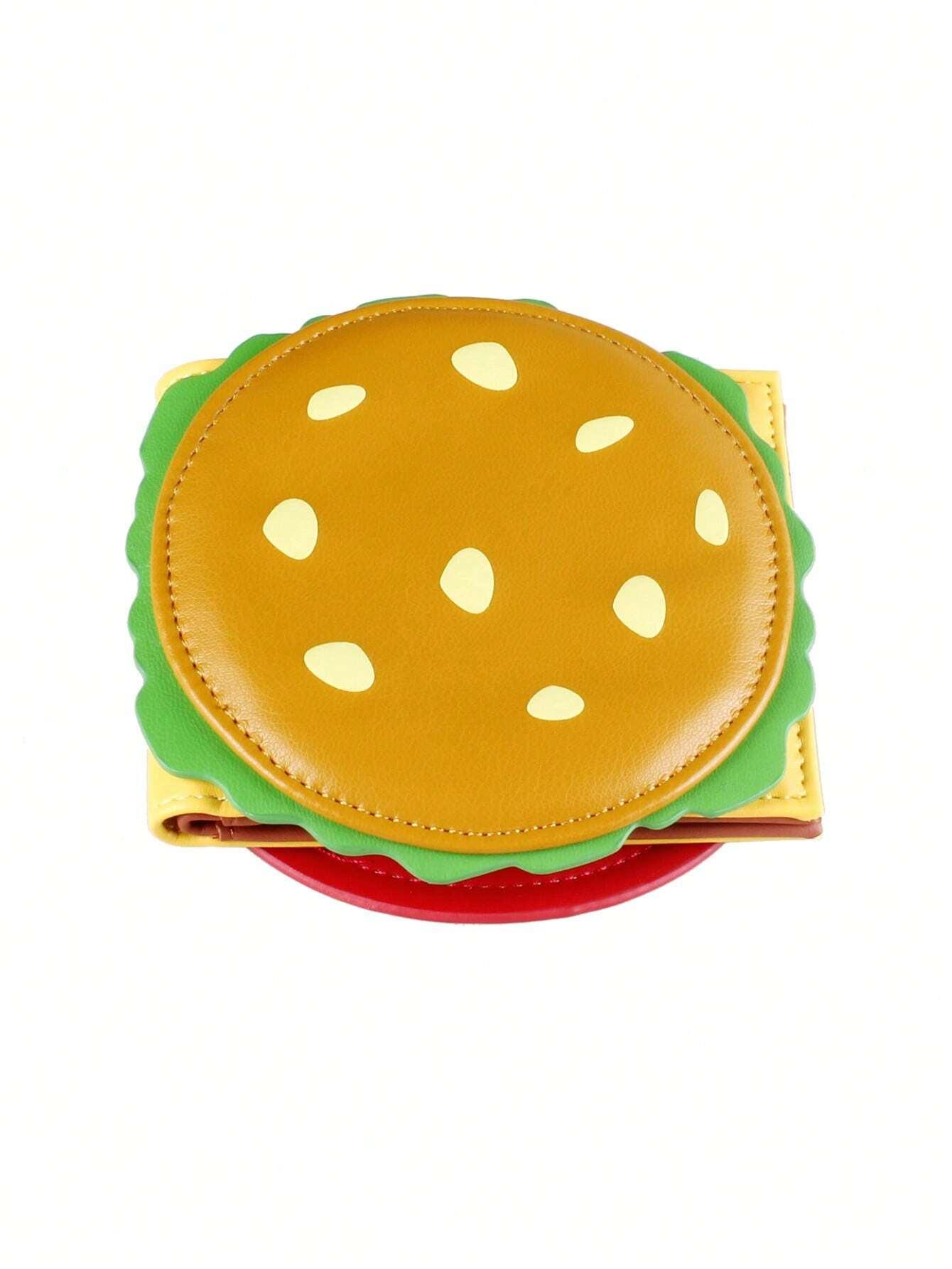 Cute Hamburger-Shaped Bifold Women's Wallet, Designer Men's Wallet & Card Holder
