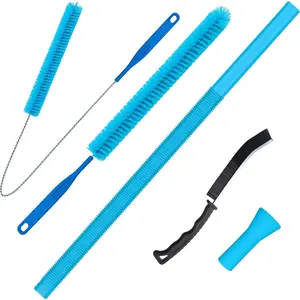 Dryer Vent Cleaner Kit,5  Universal Vent Cleaner with Vacuum Attachment,Dryer Lint Brush, and Hose for Clothes Dryer-Lint  Cleaning Tool for Combo Washer Dryer Cleaning Kit