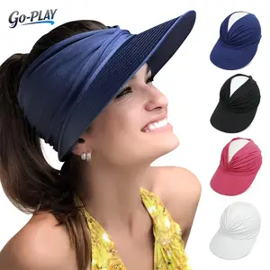 Women's UPF 50+ UV Protection High Ponytail Sun Visor Hat | SunSafeTok BeachTok GolfTok That Girl Aesthetic CoquetteTok Wide Brim Hat | for Beach Golf Hiking Travel Daily Casual Outdoor Wear