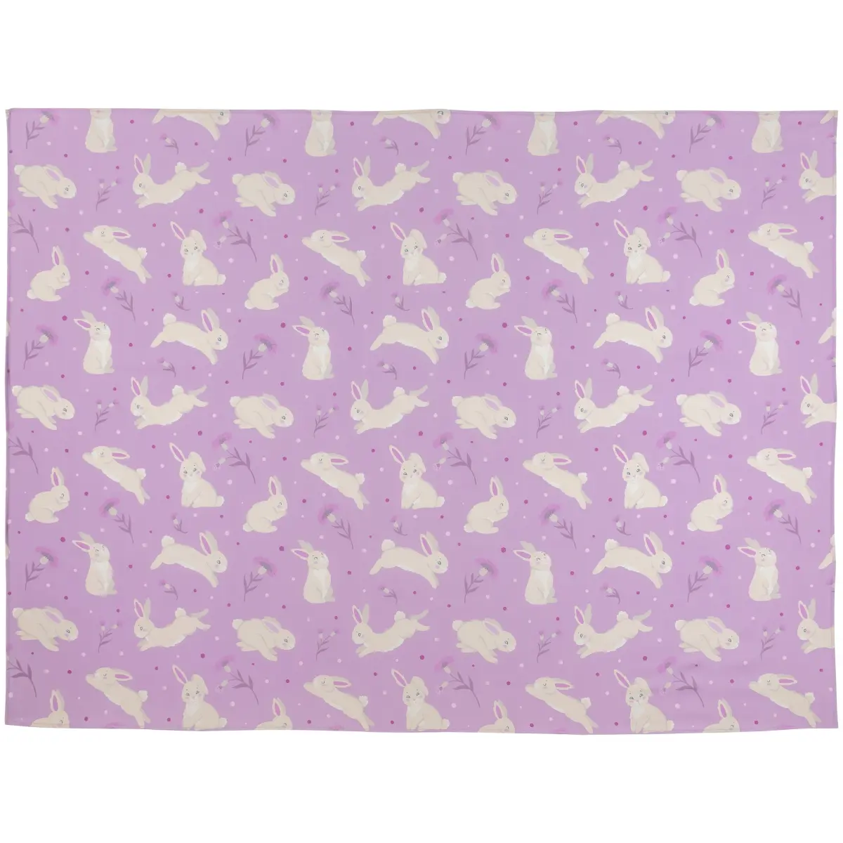 Northlight 35747341 70 in. Easter Bunny Rectangular Tablecloth, Purple