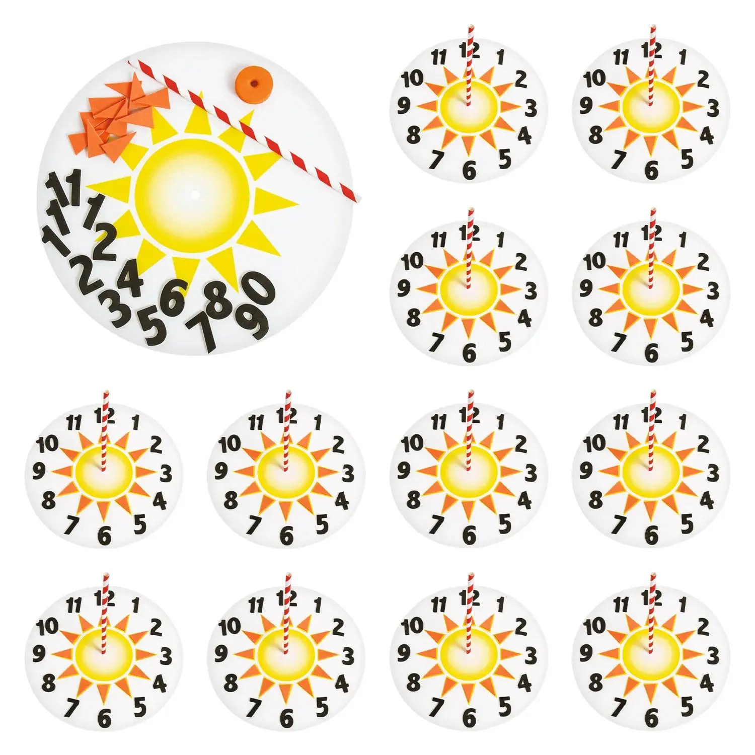 Sun Dial Clock Educational Craft Kit - Makes 12