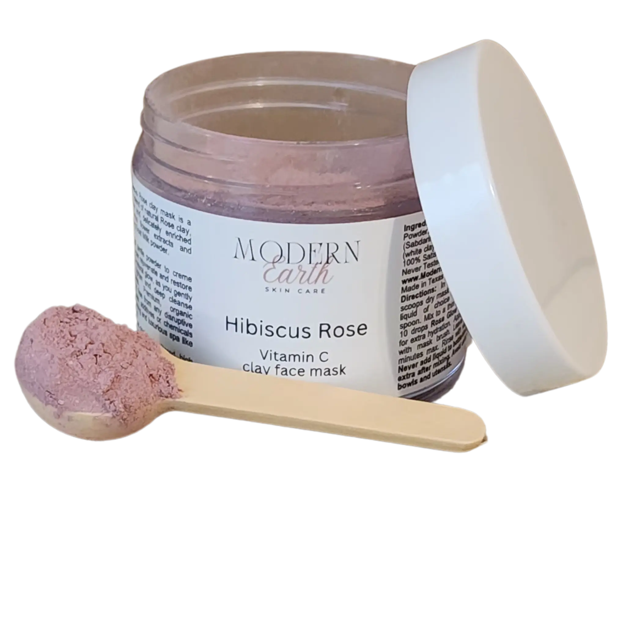 Exfoliating & Soothing Botanical Clay Face Mask | Hibiscus Rose Powder Mask
