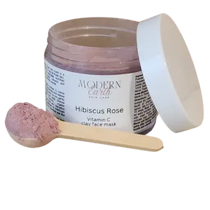 Exfoliating & Soothing Botanical Clay Face Mask | Hibiscus Rose Powder Mask