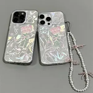 Laser Rose Light Luxury Case For Honor 200 Lite X6B X6A X5 Plus X7B X8B X9B X9A X6 X6S X9 X7 X7A X8A X8 90 Smart 70 Magic 4 6 5 Lite Bow Rose Pearl Chain Phone Cover Cases
