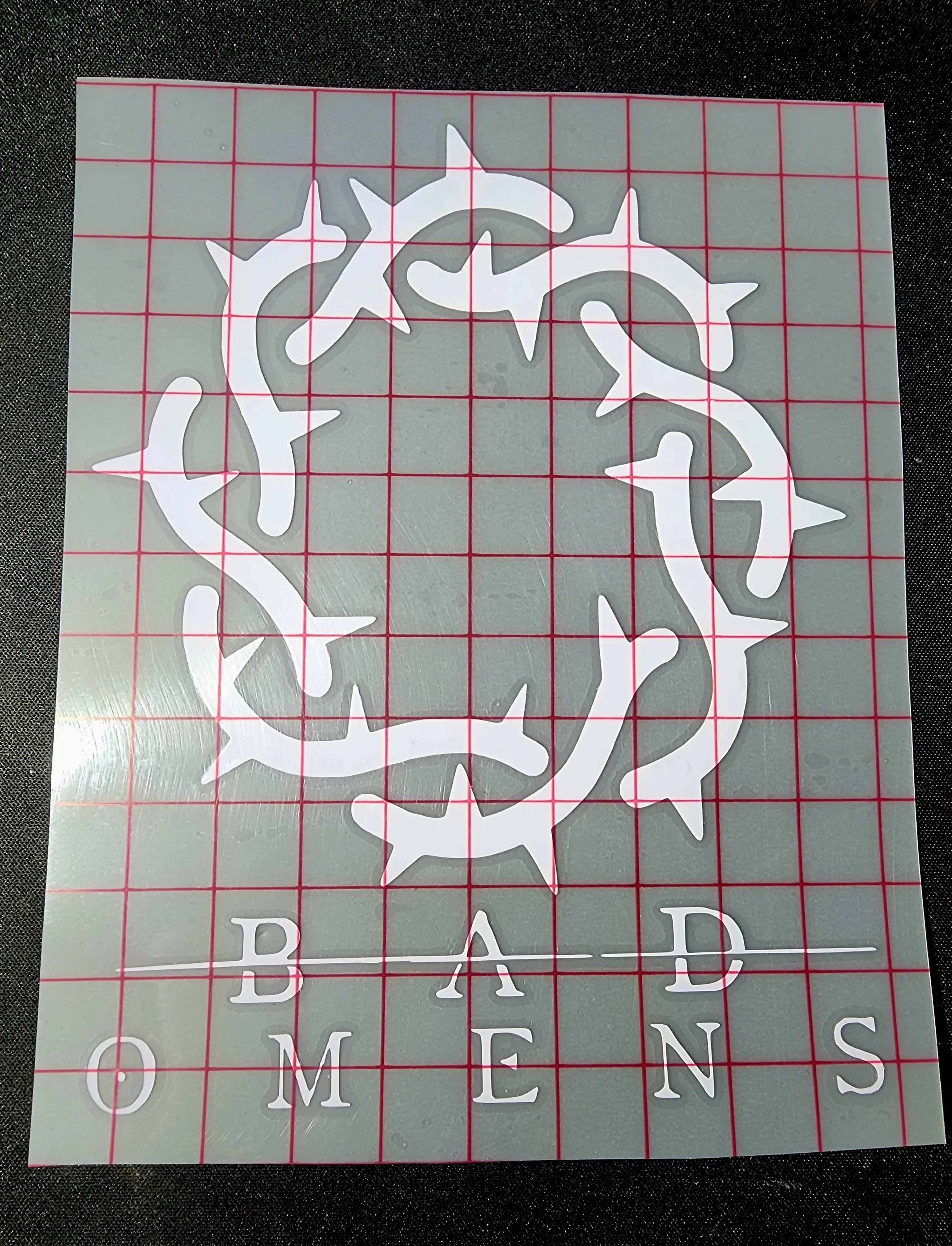 Bad Omens Symbol Vinyl Window Decal Heavy Metal Alternative Metal Goth Handmade in USA Easy Install Long Lasting Water & UV Resistant Decorative Sticker