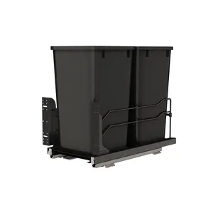 Rev-A-Shelf Double Pullout Kitchen Trash Can 27 qt. Soft-Close 53WC-1527SCDM-218