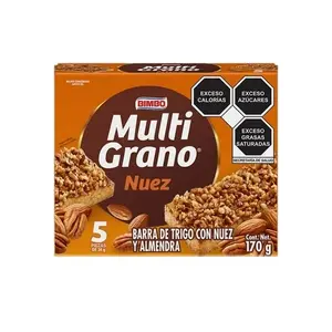 2 boxes Multi Grano Linaza or Nuez. Box with 5 pieces of 32 grams each. Net 192 grams