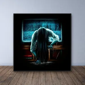 Scary Movie Characters Pattern DIY Diamond Arts Colorful Painting Kit without Frame, 5D Diamond Arts Colorful Painting Kit, Wall Art Decor for Home Living Room Bedroom, Diamond Painting Kits, Handicraft