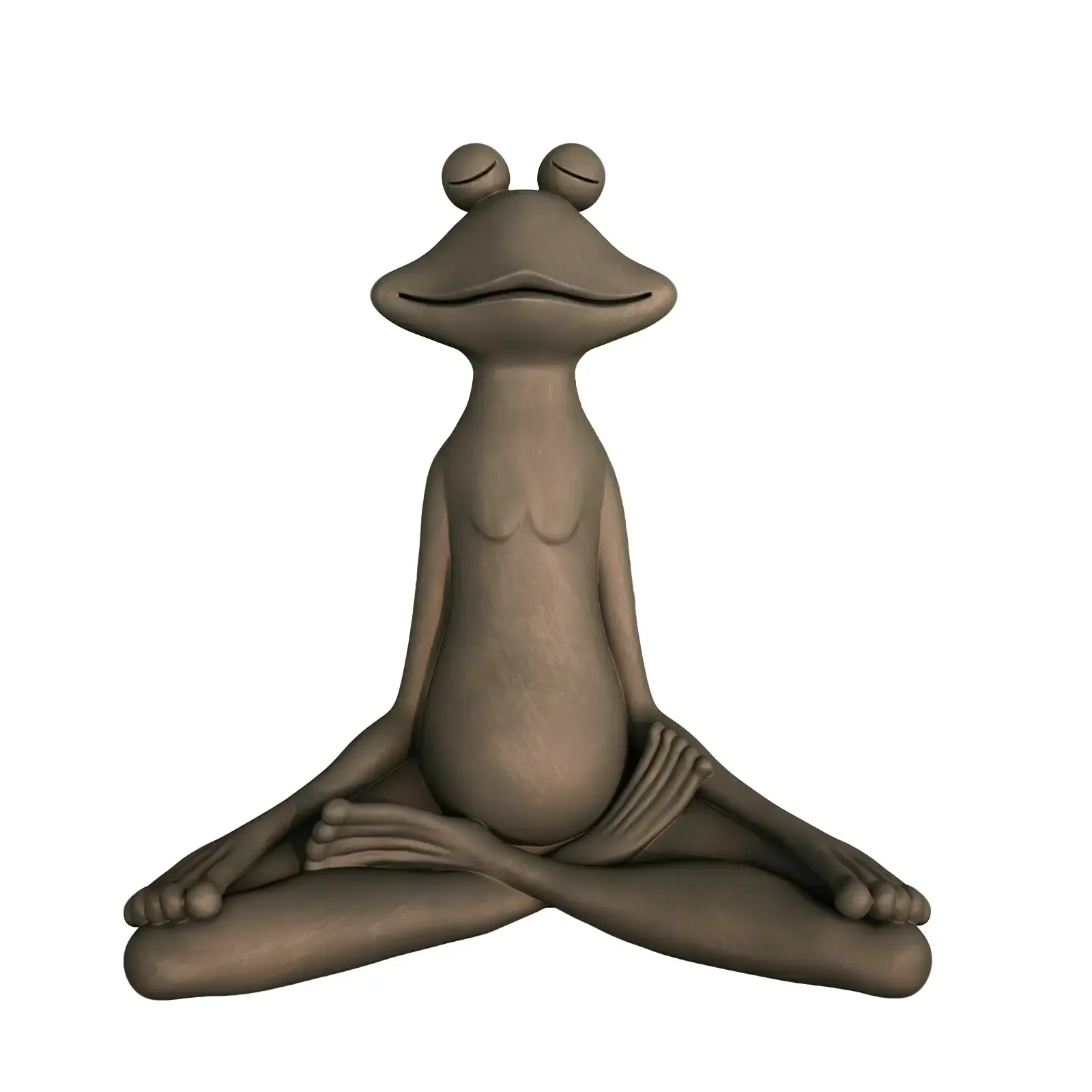 Garden Frog Statue Zen Meditating Sitting Figurine Lawn Ornament 7 In Outdoor