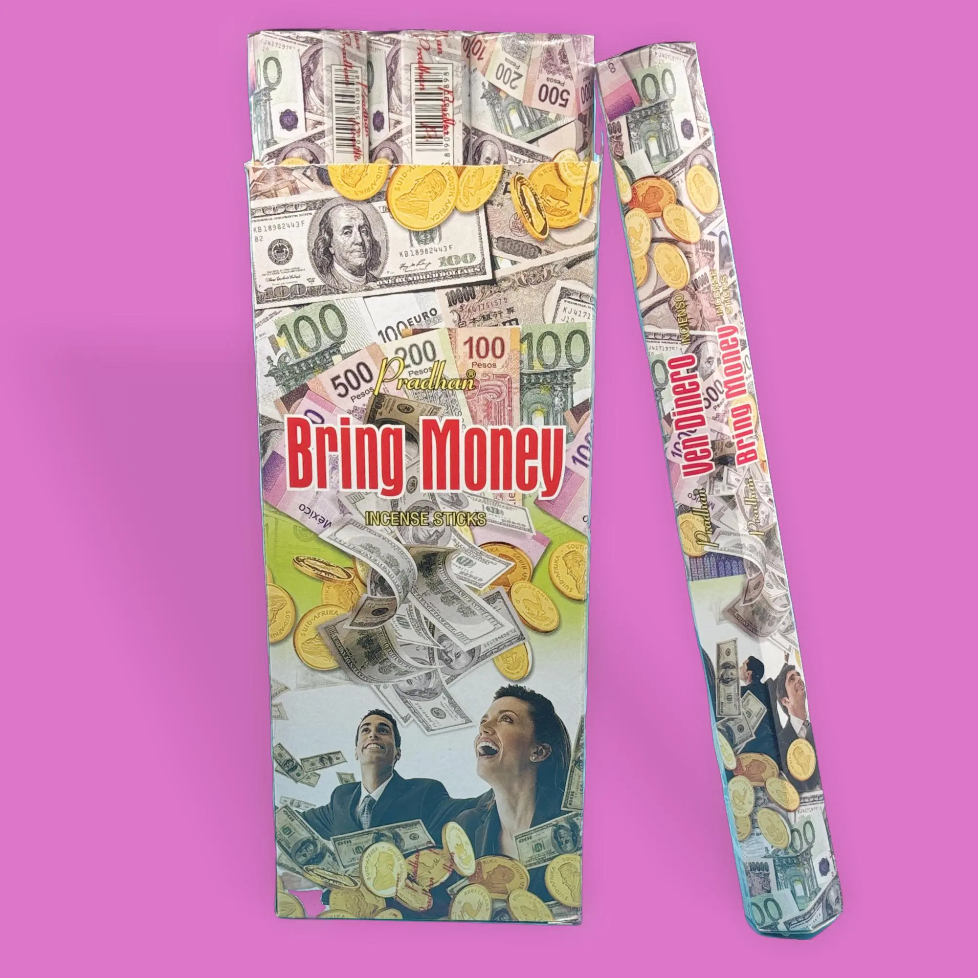 Fragrance Incense Scented Sticks, Bring Money Ven Dinero Aroma Home Supplies for Stress Relief, 1 Pack