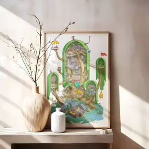 Adventure Time Poster Land of Ooo Panorama Art Print