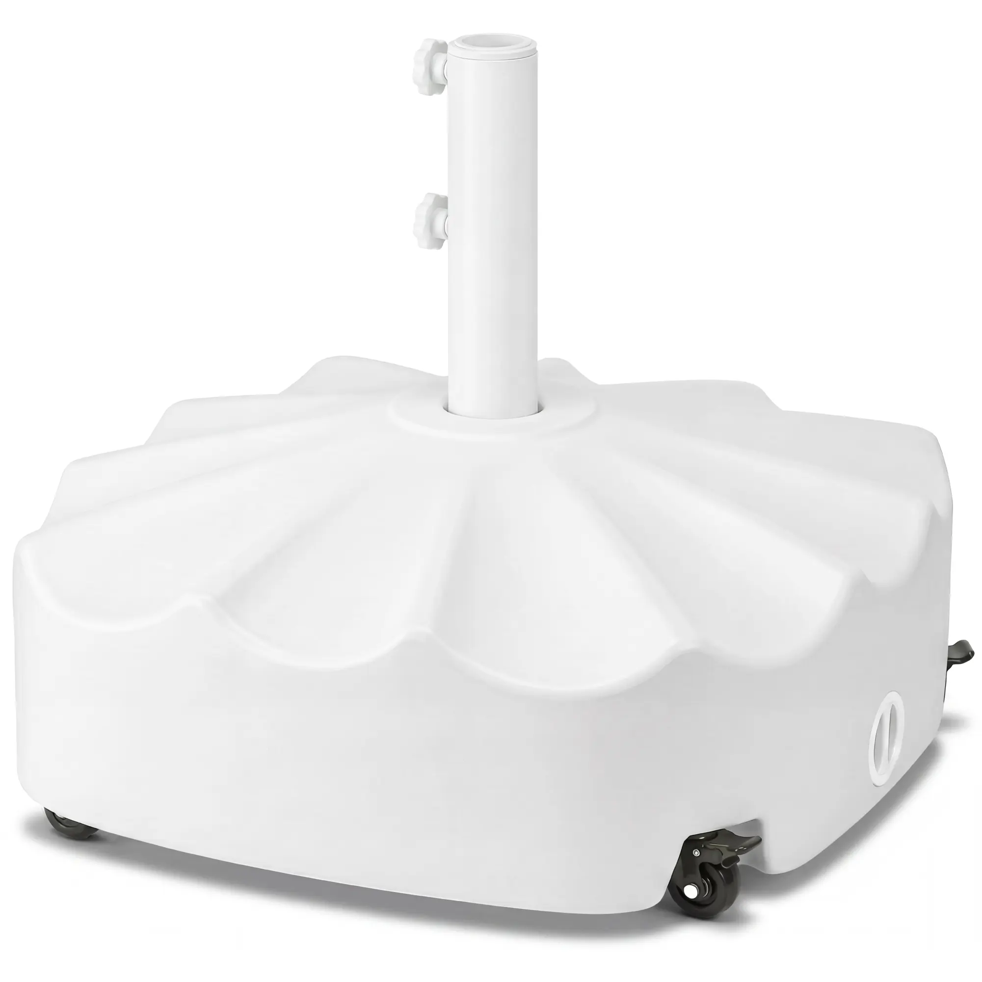 Best Choice Products 123lb Capacity Fillable Mobile Umbrella Base for Patio, Deck, 4 Wheels - Wavy Design​
