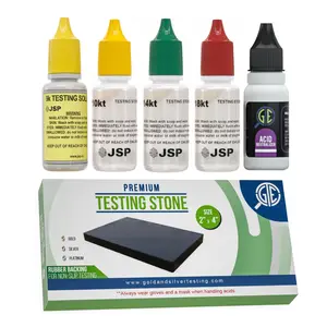 JSP Gold Testing Acid Kit 9K 10K 14K 18K Neutralizer Tester Stone Jewelry Test 5 Piece Set with Scratch Test Stone