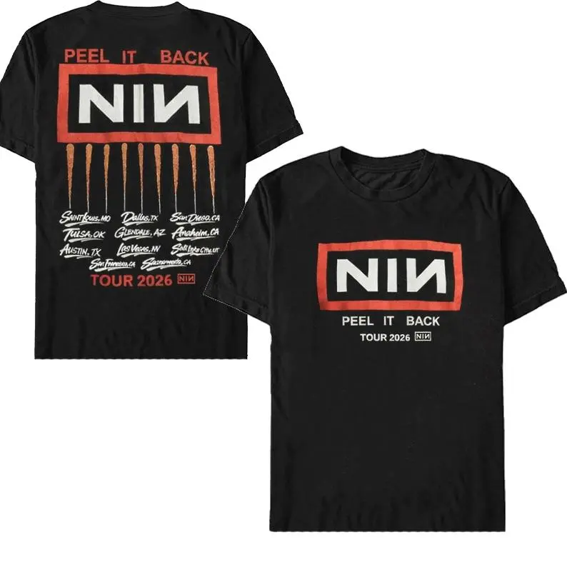 Unisex Cotton T-Shirt with Peel It Back Tour 2026 Cities List Graphic, Round Neck Shortsleeve Digital Print for All Seasons, Unisex Fit, Tour Graphics, Basic, Casual, Menswear, Top, Tshirt, Crew Neck, Fitted, 2Xl, 3Xl, 5Xl