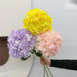 (2-piece set) Artificial flowers, Charlotte hydrangeas, high-quality realistic artificial flowers, hydrangea flowers for wedding decoration and scene arrangement