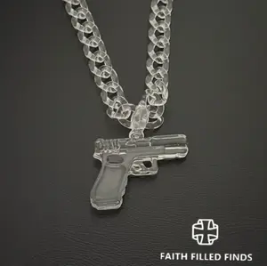 FaithFilledFinds Cool Pendant Chain Necklace for Men, Women, Boys, Girls, Trendy Daily Wear Necklace for Streetwear, Birthday Gifts, Party Accessories