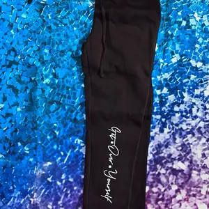 Brown Joggers (size small)- Comfortable and Stylish Activewear with white cursive Get over yourself