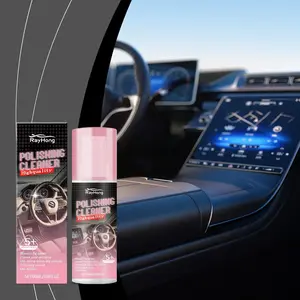 Car Interior Polishing & Cleaning Solution, Car Cleaner, Quick Stain Removal, Long-Lasting Shine, Suitable for Leather and Fabric Surfaces, 100ML