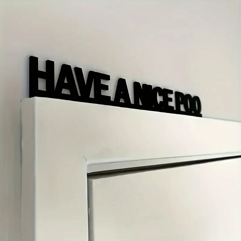 1pc "Have a Nice Poop" Humorous Wooden Door Sign - High-Quality Artificial W, Christmas Decor, Decorative Sign