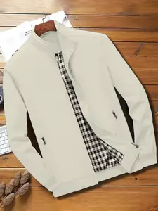 Men's College Style Jacket, Premium Spring & Fall Outerwear, Casual Fashion Design, Comfortable and Stylish, Perfect for Daily Wear, Zipper Jacket