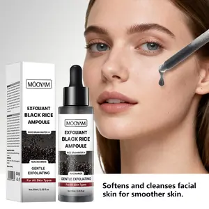 【MOOYAM】【FDA】Rice Essence Serum — Black Rice Exfoliating Facial & Pore Cleansing Essence, Infused with Hyaluronic Acid and Rice Extract | Face & Body Exfoliating Scrub — Removes Dead Skin Cells and Blackheads