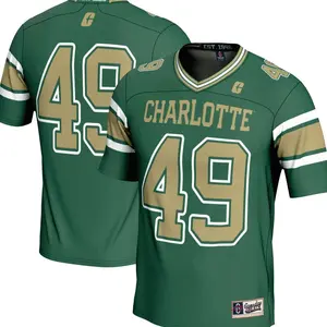 #49 Charlotte 49ers GameDay Greats Unisex Lightweight Football Fashion Jersey - Green